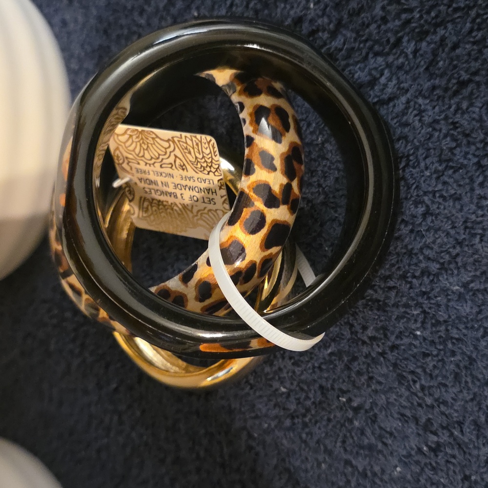 Haute Hippie Gold and Brown Patterned Vase